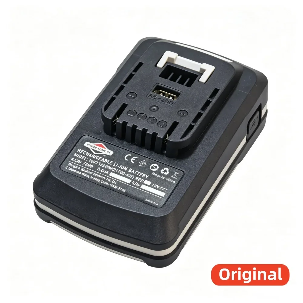 4Ah for BRIGGS STRATTON 18V Max 1697159 for Sprint 18V Electric Lawn Mower Hedge Trimmer Leaf Blower Gardening Tools Battery