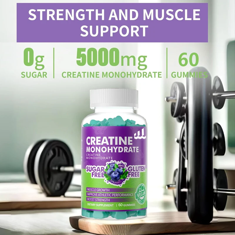 Creatine monohydrate gummies are suitable for both men and women, used for muscle strength and muscle generator