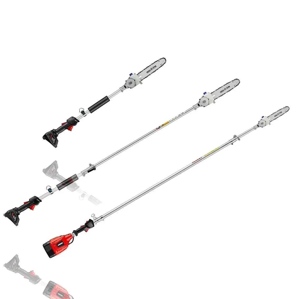 4.2 meter tree limbs tractor mounted long reach pole electric telescopic outdoor electric pole chain saw
