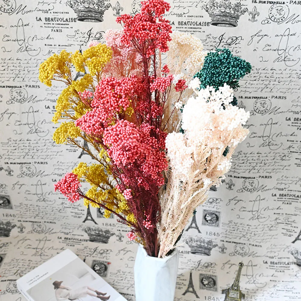 Natural Dried Preserved Eternal Millet Flowers Real Rice Flower Arrangement Flores Bouquet Home House Country Wedding Decoration