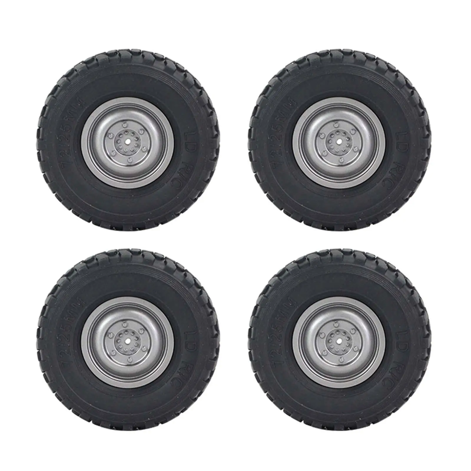 

4 Pieces RC Tires 1:/16 Upgrade Parts RC Crawler Tires Wheel Tyre 72mm Soft Tire for WPL B14 C44 B24 Vehicles Accessories