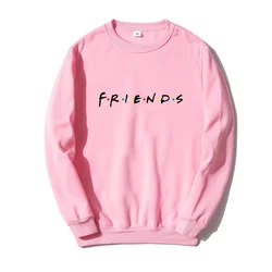 Friends Logo Hoodie Red Black Pink Sweatshirts Harajuku Aesthetic Long Sleeve Men Casual Fleece pullover Sweatshirt Streetwear