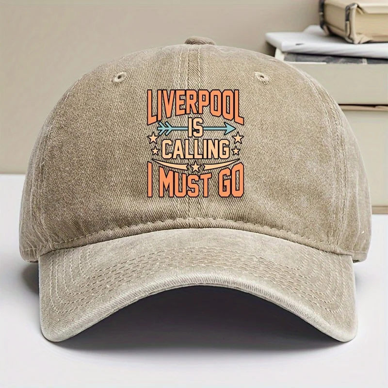 قبعة بيسبول من القماش المرن هدية لزيارة ليفربول، قبعة بيسبول كلاسيكية بلون سادة، هدية مثالية للعطلات، حفلة خارجية قابلة للتعديل