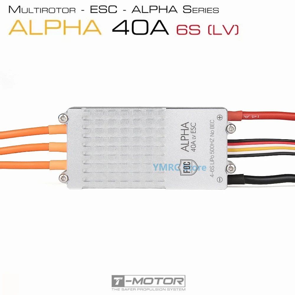 T-MOTOR ALPHA 40A Low Voltage FOC ESC Electronic Speed Controller For Brushless Motor Multicopter RC Drone MN501S MN601S