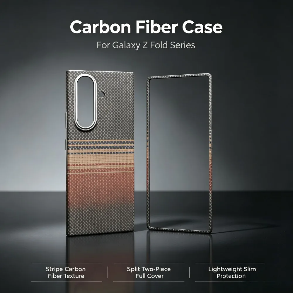 Lightweight Matte Anti-fingerprint Real Carbon Fiber Case For Samsung Z Fold 8 Ultra 7 for Magsafe Charge Slim Shockproof Cover