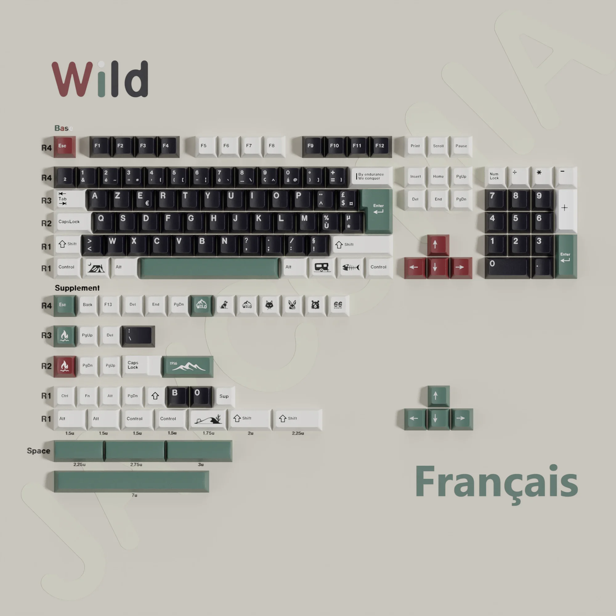 German French Spanish Cherry PBT Keycaps Abnt2 Korean Arabic Russian Keycap For ISO Layout Mechanical Keyboard GMK Clone Wild