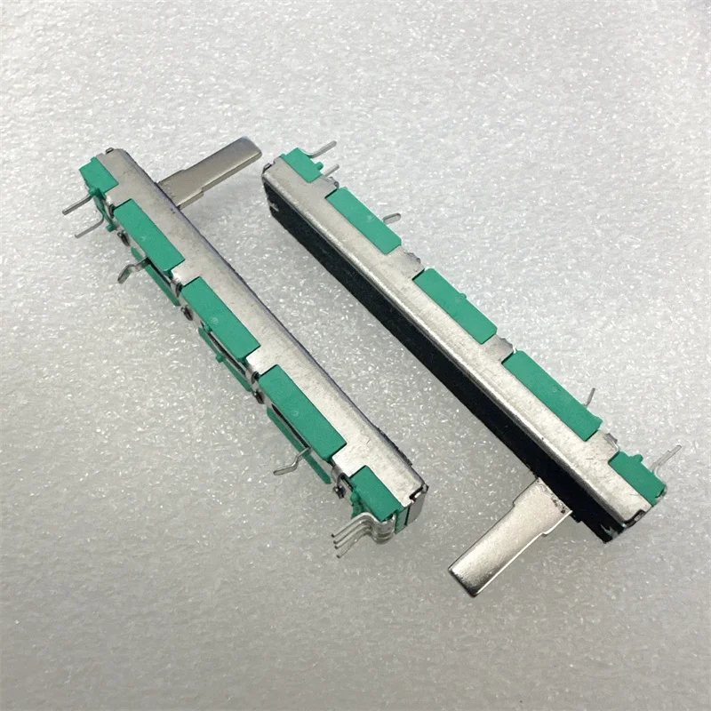 5PCS Straight Slide Liner Potentiometer B10KB20KB50KA10KA20K 75MM Mixer Fader Variable Resistors B103 10K Ohm Dual Channel Fader