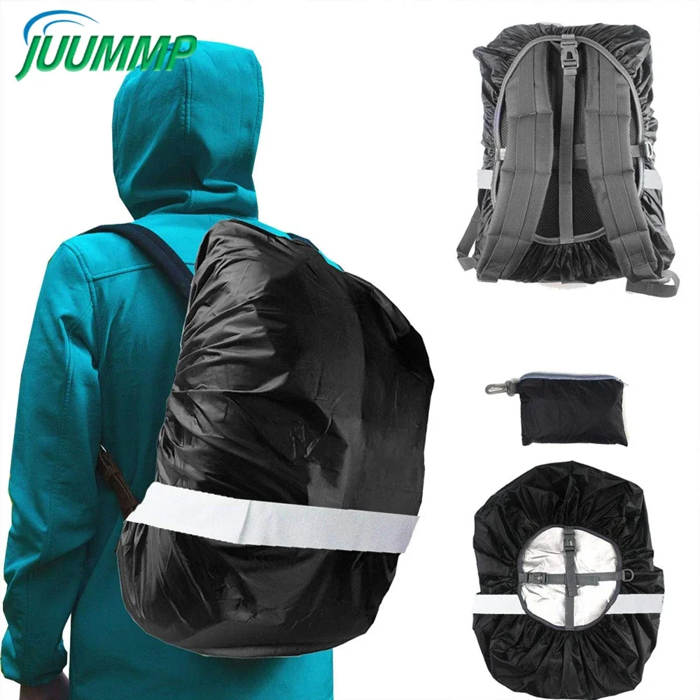 1Pc Backpack Rain Cover (35L/45L) Upgraded Waterproof Backpack Cover with Adjustable Cross Strap & Strengthened Layer for Hiking