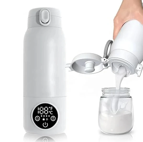 

Best Portable Baby Bottle Warmer, 17oz Large Capacity Milk Warmer, Fast Heating Breastmilk Water Warmer with LCD Display