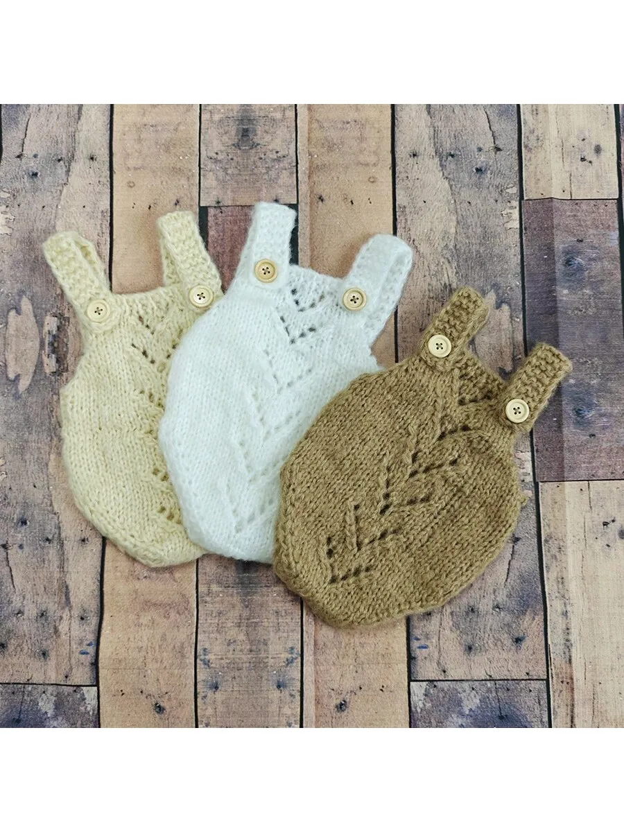Accesorios de fotografía recién nacido, traje de mono para bebé, niño y niña, pelele de punto suave, Adorable, adecuado para sesiones de fotos en estudio o en casa