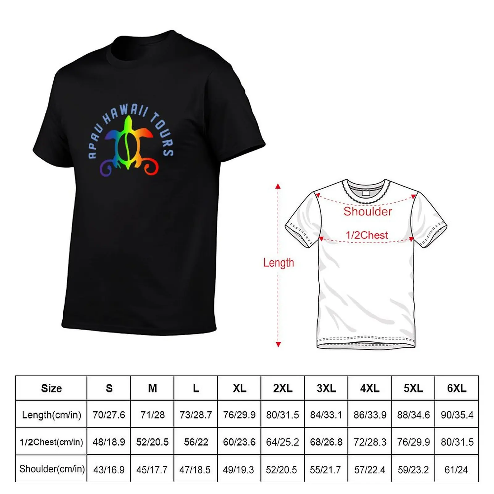 Apau Hawaii Tours - Collegiate Style Logo T-Shirt Daily Work Short Sleeve Top