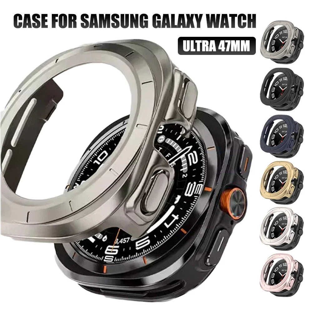 For Samsung Galaxy Watch Ultra 47mm PC Protective Case for samsung galaxy 7 ULTRA 47MM Bumper Shell Screen Protector Frame Cover