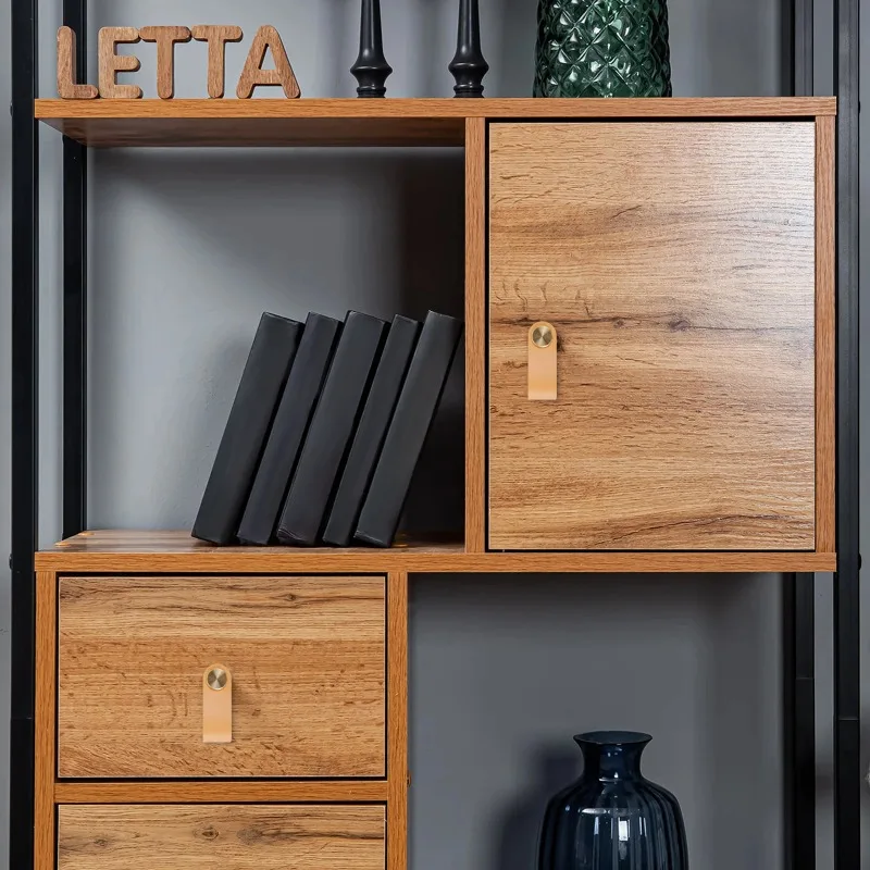 6 قطعة درج جلدي يسحب مقبض كابينة جلدية سميكة متينة مع مسامير مقابض جلدية متعددة الأغراض مقبض درج الأثاث