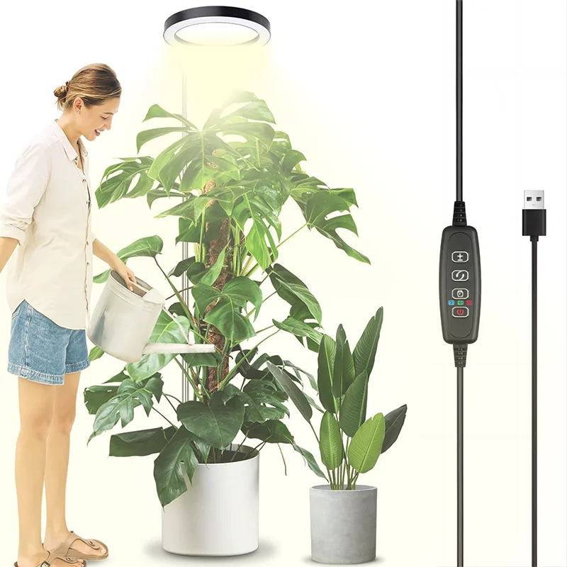 

Plant growth light, full spectrum LED indoor plant lighting, height adjustable with automatic switch timer for 3/9/12 hours