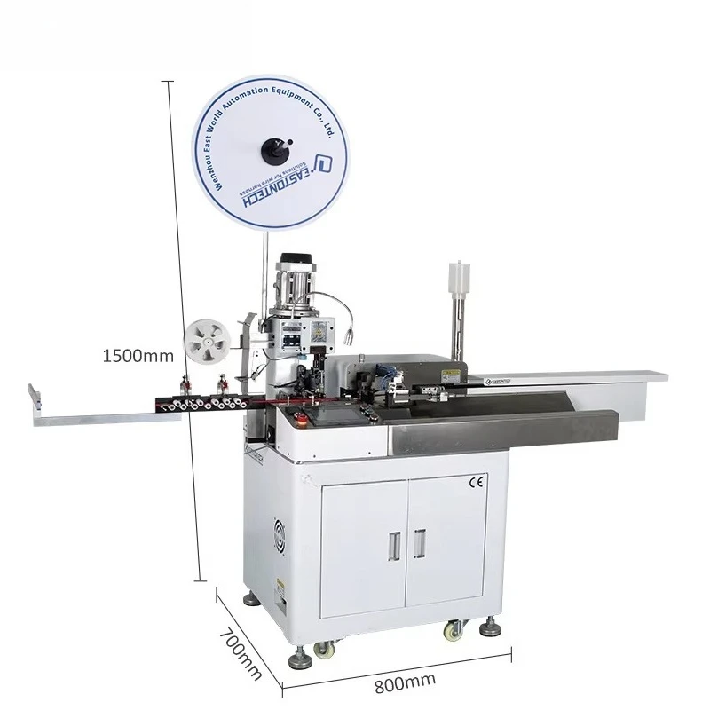 High Precision Programmable Automatic Cable Crimping&Tinning Machine EW-8050 Factory Price Fully Automatic Crimping Machine