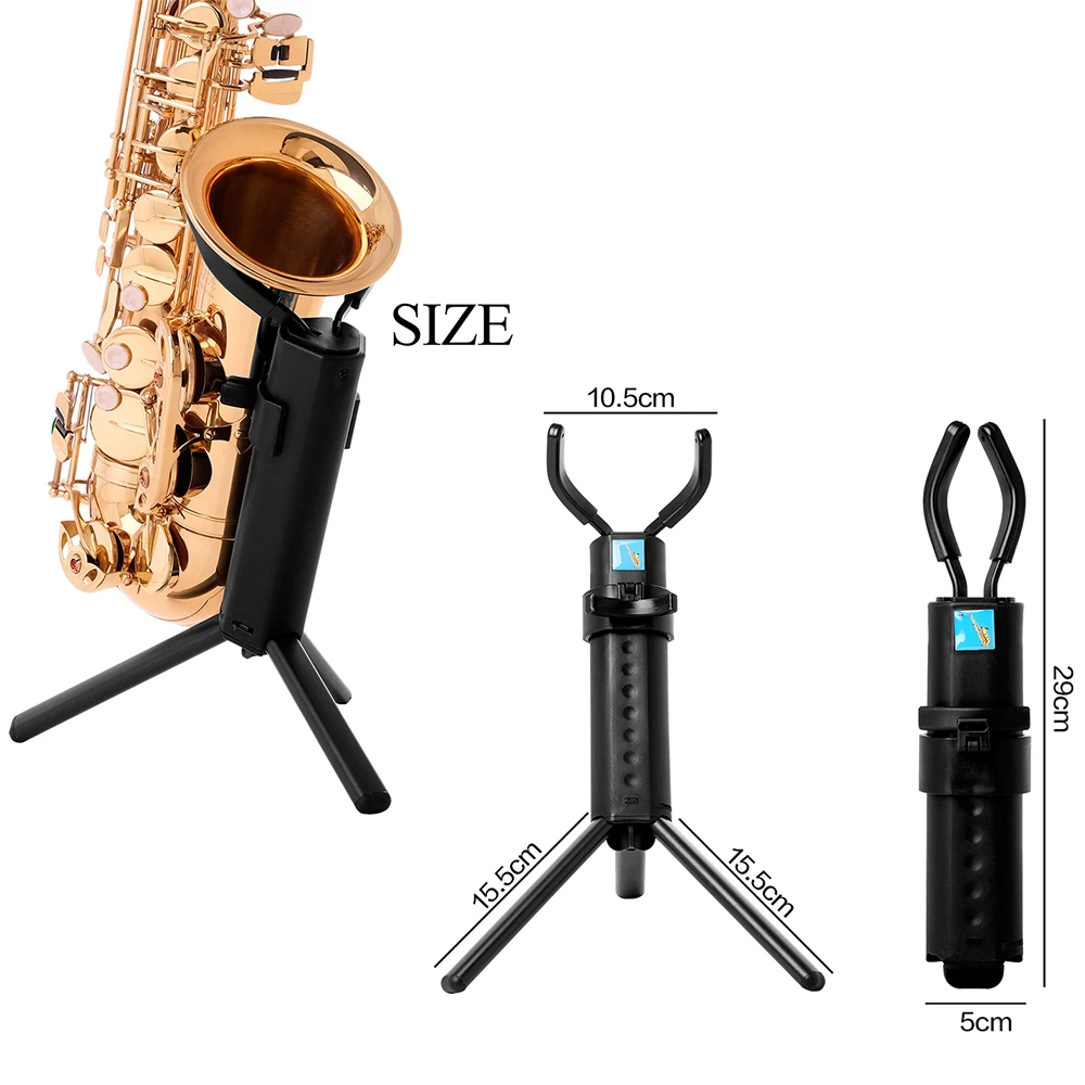 SLADE Saxophone Stand Portable Foldable Professional Sax Bracket for Tenor/Alto/Soprano Saxophone Woodwind Instrument Accessory