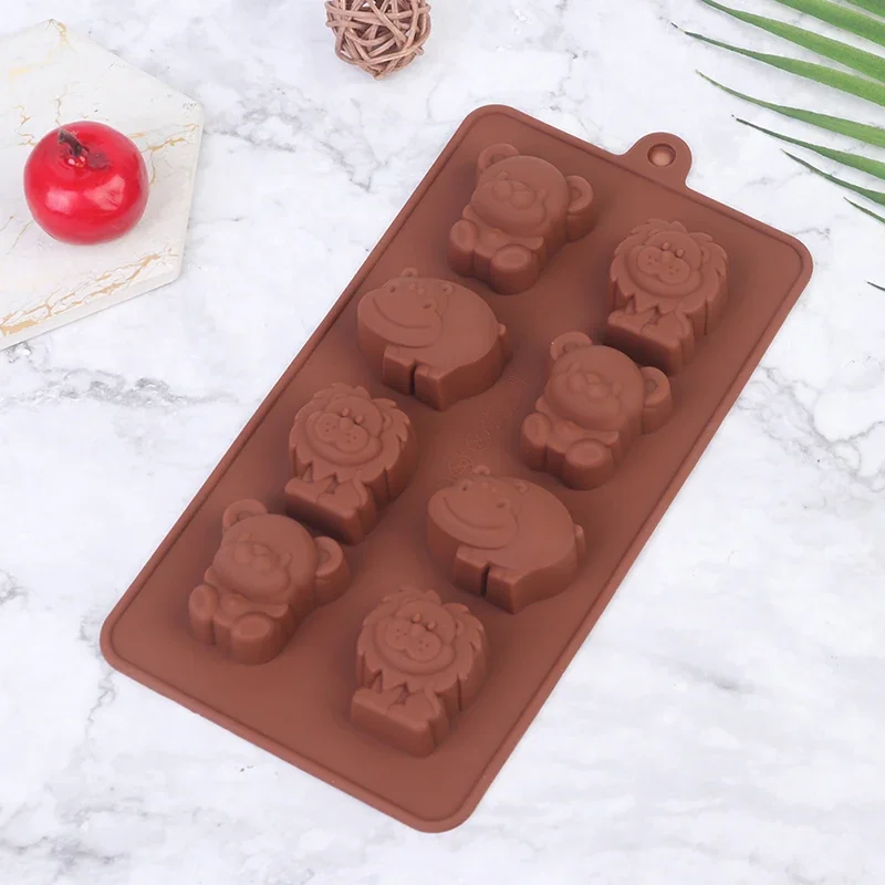 Animal Silicone Molds Hippo Lion Bear Shape Chocolate Soap Cake Decorating DIY Kitchenware Bakeware Ice Mold Baking Tools