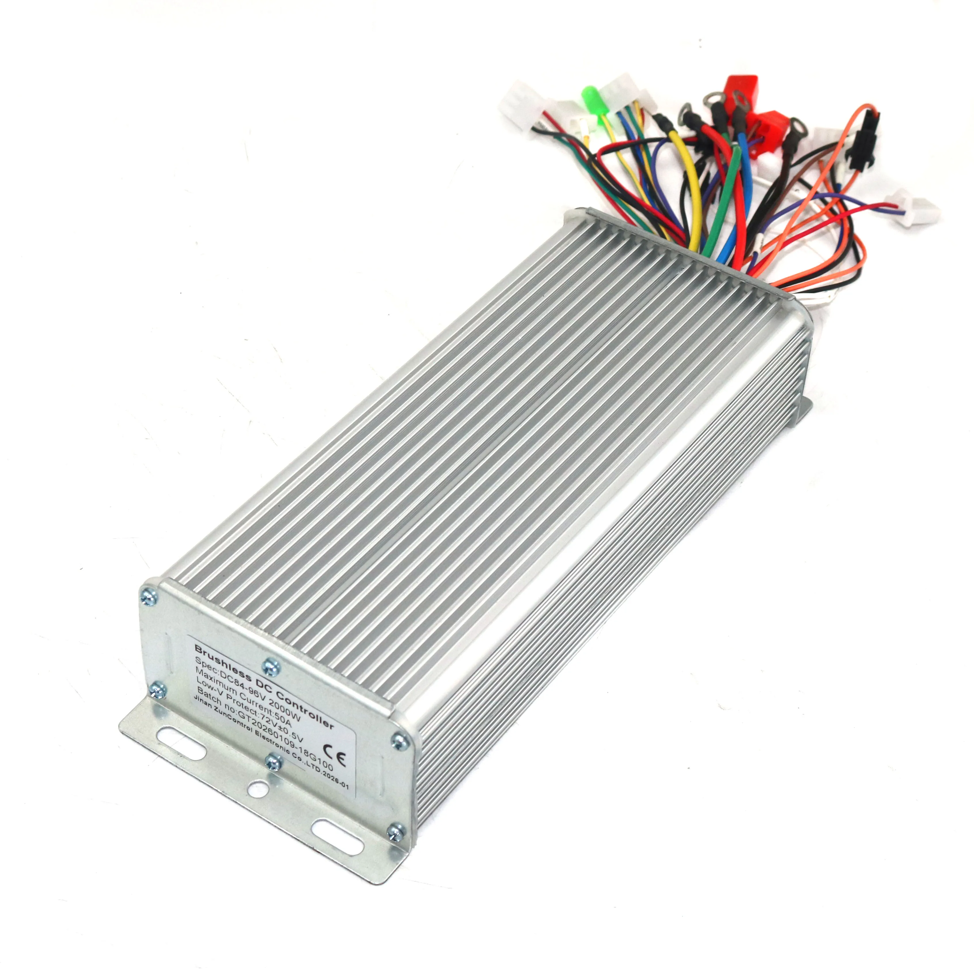 GREENTIME Sensor/Sensorless Dual Mode 84-96V 2000W 50A BLDC Motor Controller E-bike Brushless Speed Controller