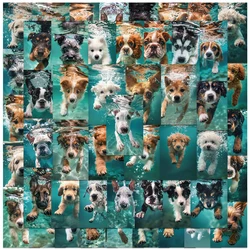 50pcs Funny Cute Animals Aesthetic Swimning Dogs Stickers Decals For Laptop Water Bottle Luggage Notebook Waterproof Graffiti