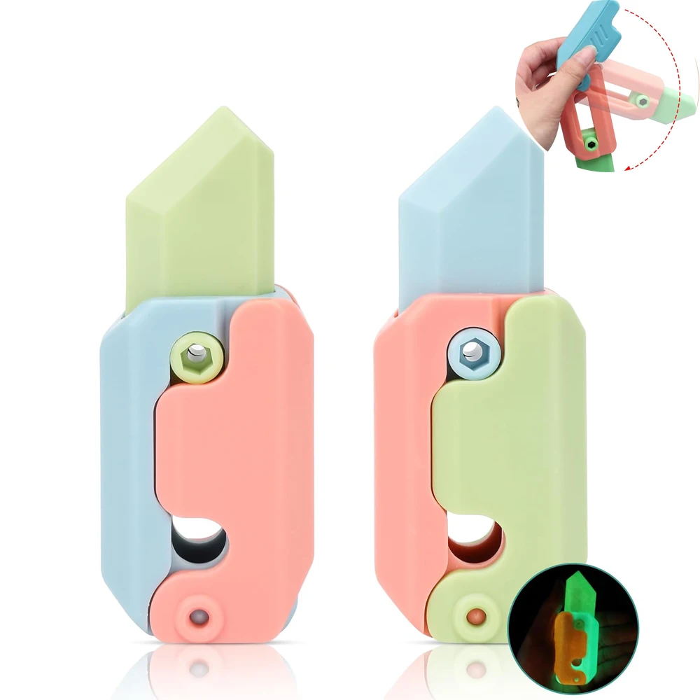 

Fluorescent 3D Printed Knife Fidget Toys Sensory Gravity Fidget Toys for Kids & Adults Stress Relief Toy for Autism