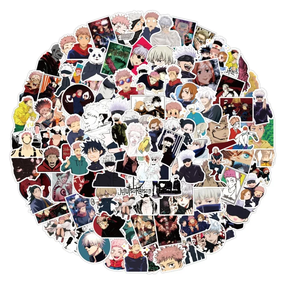 10/30/50/100ps Ryomen Sukuna Jujutsu Kaisen Stickers Cool Gojo Itadori Yuji Sticker Laptop Car Fushiguro Megumi Anime Decals Toy