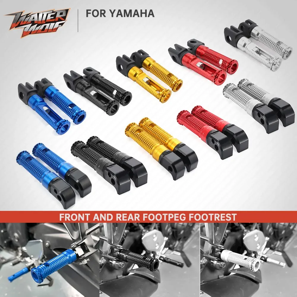 Front Rear Footpeg Footrest Pedal For YAMAHA MT-07 MT-09 Tracer 700/GT 900/GT MT-25 MT-03 YZF R3 R25 FZ6 FZ1 FZ8 Fazer 2004-2024