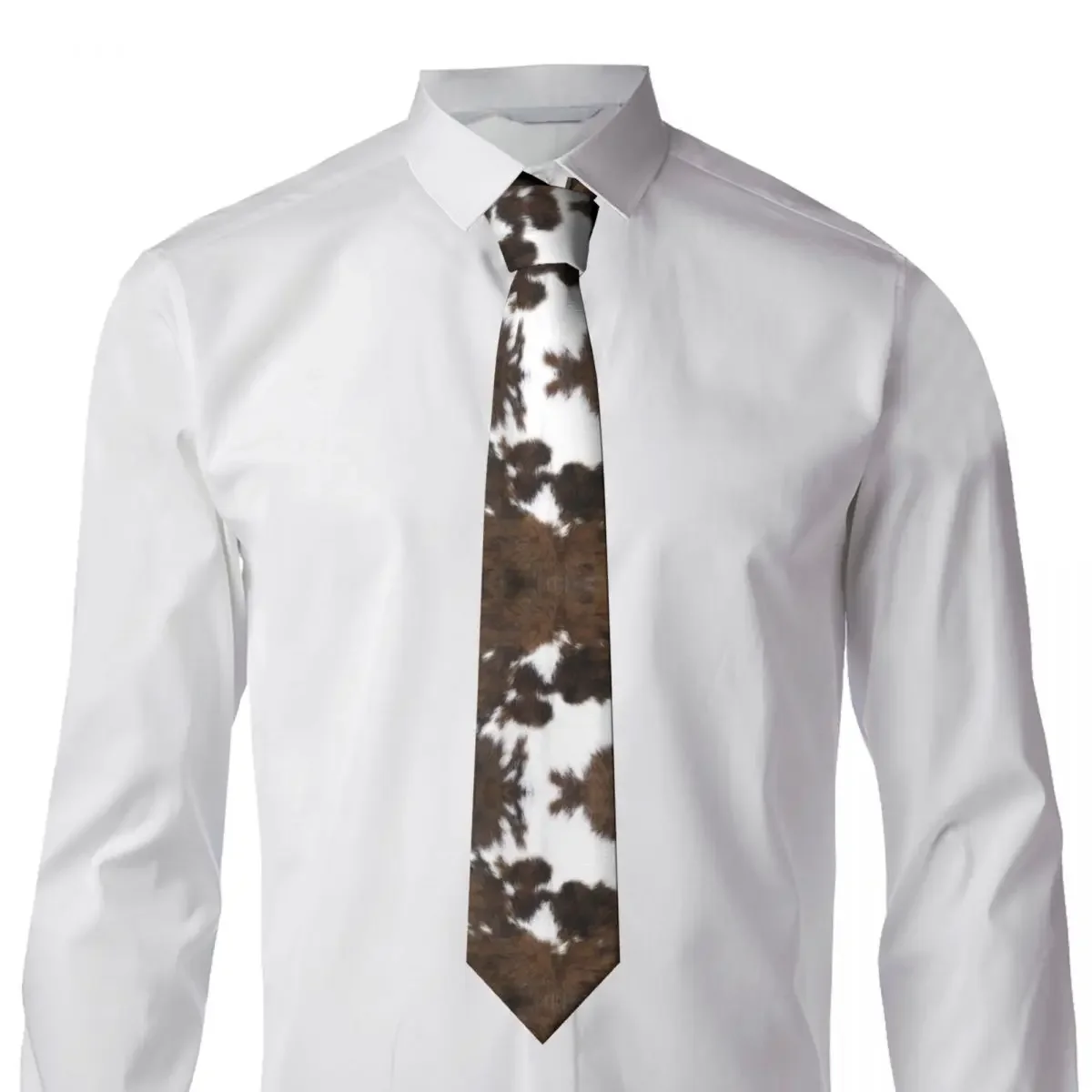 Personalized Simulated Cowhide Texture Neck Ties Men Fashion Silk Party Necktie