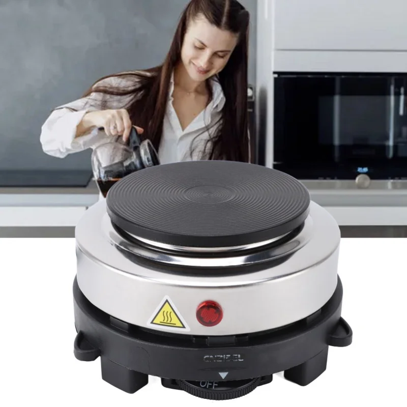 500W Electric Hot Plate Stainless Steel 6 Speed Temperature Adjustable Electric Tea Pot Burner for Moka EU Plug 220V view 4