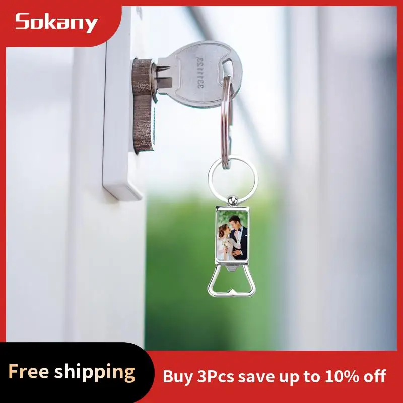 A59E-Sublimation Blanks Keychains Metal Bottle Opener Heat Transfer Sublimation Keychains For Personalized Sublimation Photo