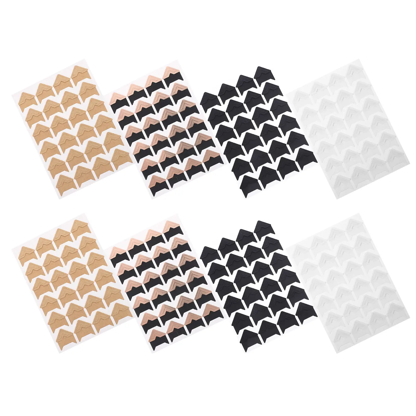 192Pcs Vintage Self Adhesive Photo Corners for Scrapbook Album Decorative Picture Frame Tabs Photo Mounting Stickers DIY