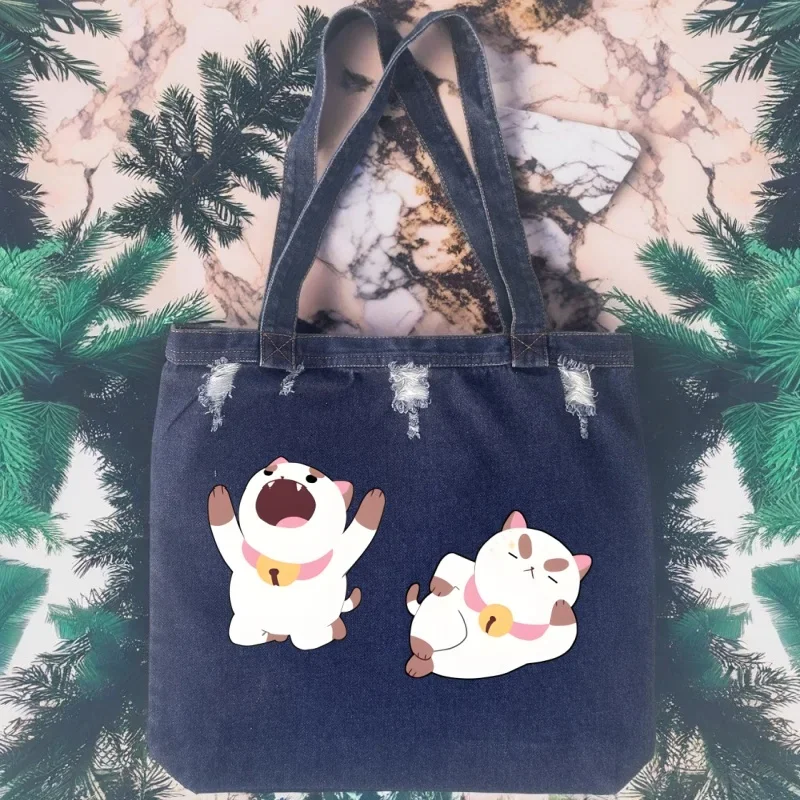 

Bee and Puppycat Classic Anime Kawaii Retro Shoulder Bag Women's Cowboy Crossbody Bags Fashion Ladies Denim Sling Designer Bag