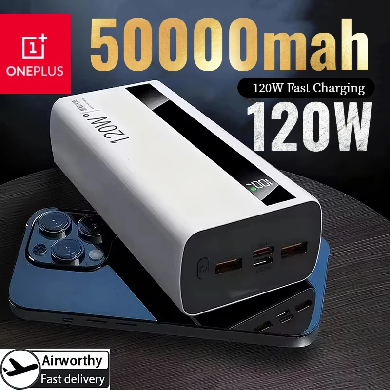 

Портативное зарядное устройство Oneplus 200000 мАч, 120 Вт, быстрая зарядка, высокая емкость, мобильный аккумулятор для iPhone, Samsung, новинка