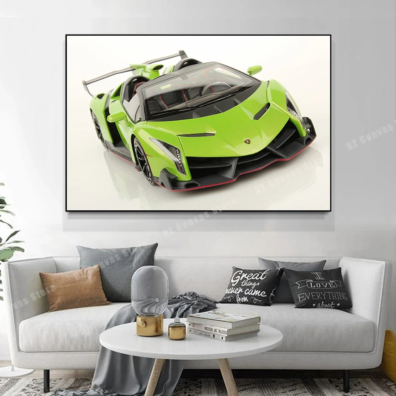 Cabriolet Supercar Lamborghini Veneno Sport Cars Posters and Prints Wall Art Picture Canvas Painting for Living Room Home Decor