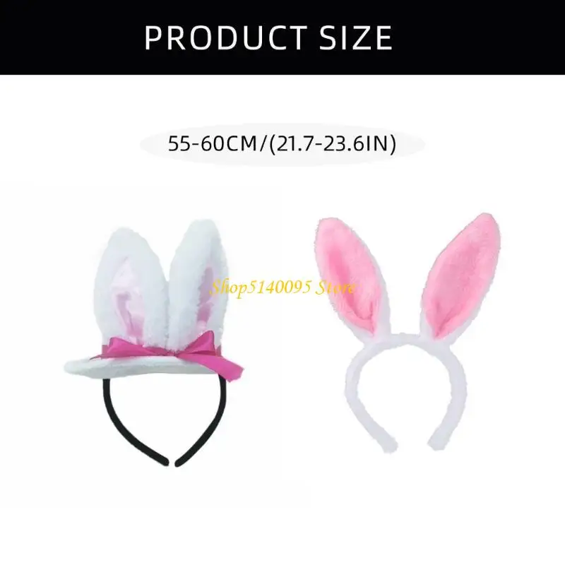 Dxae Anime Stirnband Bowknot Kaninchen Ohr Ostern Haarband für erwachsene Kinder formelle Veranstaltung