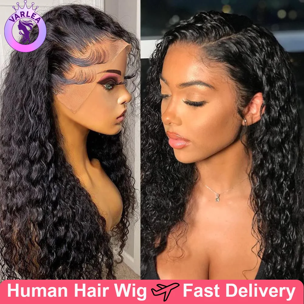 30 inch Deep Wave Lace Front Wigs Human Hair 13x6 13x4 Hd Lace Front Wig Pre Plucked Deep Curly Wig Glueless Wigs Natural Black