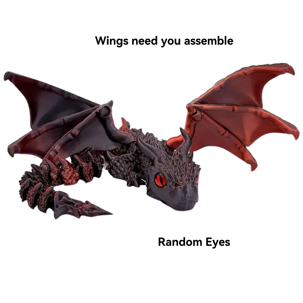 3d Printed Winged Carriage Dragon Figurine Art Deco Resin Decor_voghion.com