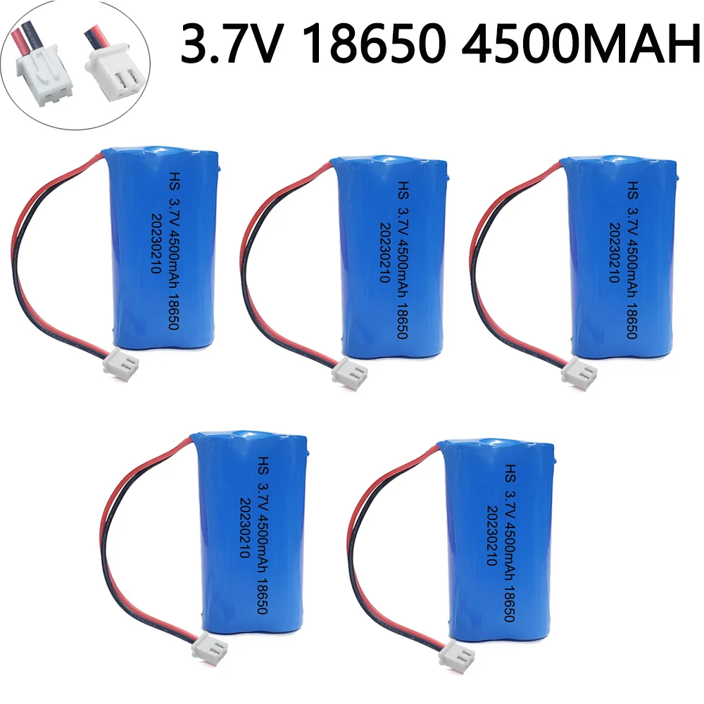 3.7V 18650 4500mah lithium Batteries Rechargeable battery For Fishing LED Light Bluetooth Speaker XH2.54-2P Plug