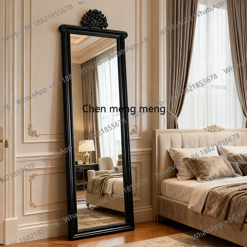 French carved dressing mirror master design artistic full-length mirror clothing store bedroom floor mirror