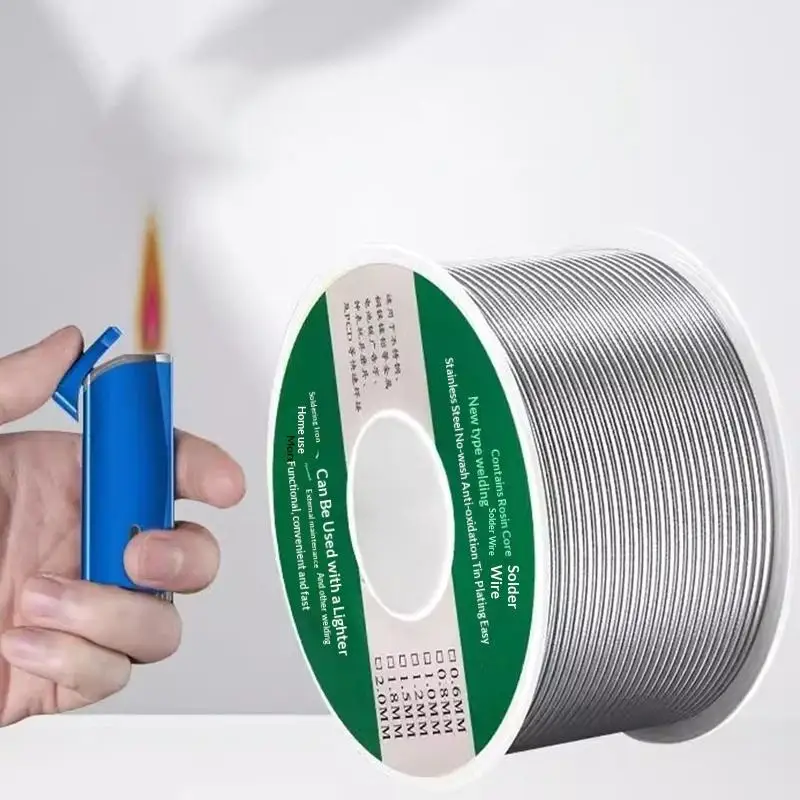 20/100g Universal Silver Welding Rod Cored Weld Wire Low Temperature Easy Melt Solder Wire No Need Solder Powder Soldering Rods view 4