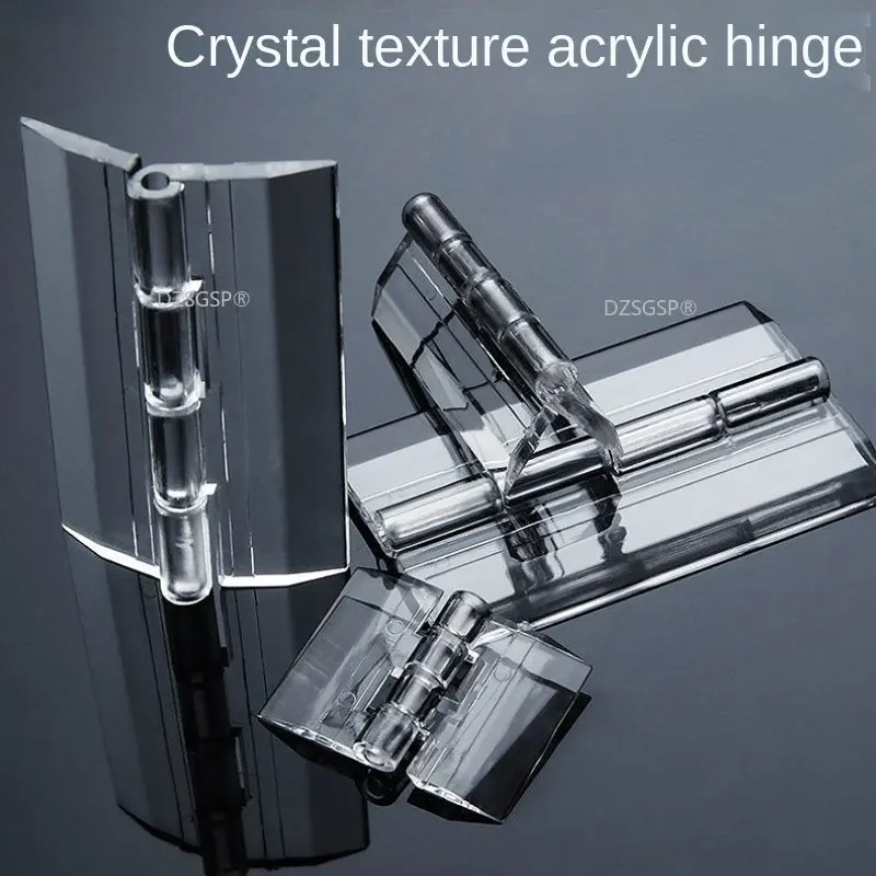 Durable Clear Acrylic Plastic Folding Hinges Perspex Hinge For Storage Box Link Showcase Furniture