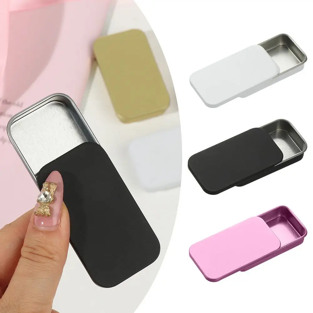 Slide Rectangular Wedding Home Organizer Jewelry Empty Tins Iron Box Pill Cases Storage Box