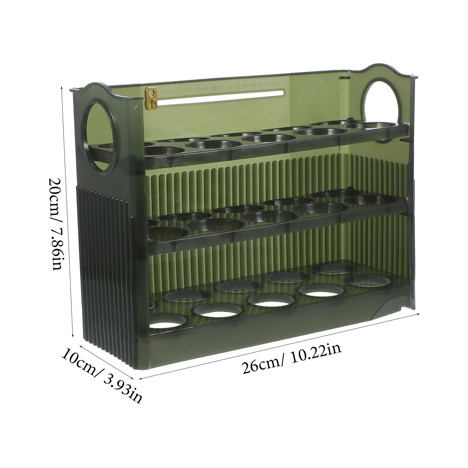باب الثلاجة 3 طبقات حامل البيض المنظم حامل رفوف المطبخ الثلاجة تخزين البيض آمنة وعملية للتنظيف #2