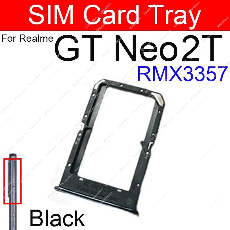SIM Card Tray For Realme GT Neo Neo Flash GT Neo2 2T GT Master Explorer 5G Nano Sim Card Adapter   Card Holder Parts