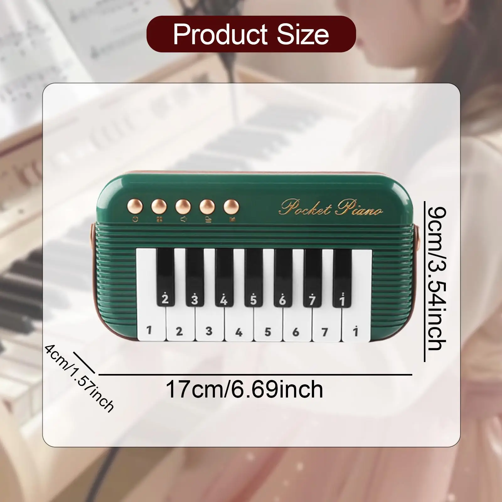Kids Piano Keyboard Fun Mini Electronic Keyboard for 4-6 Years Old Beginners