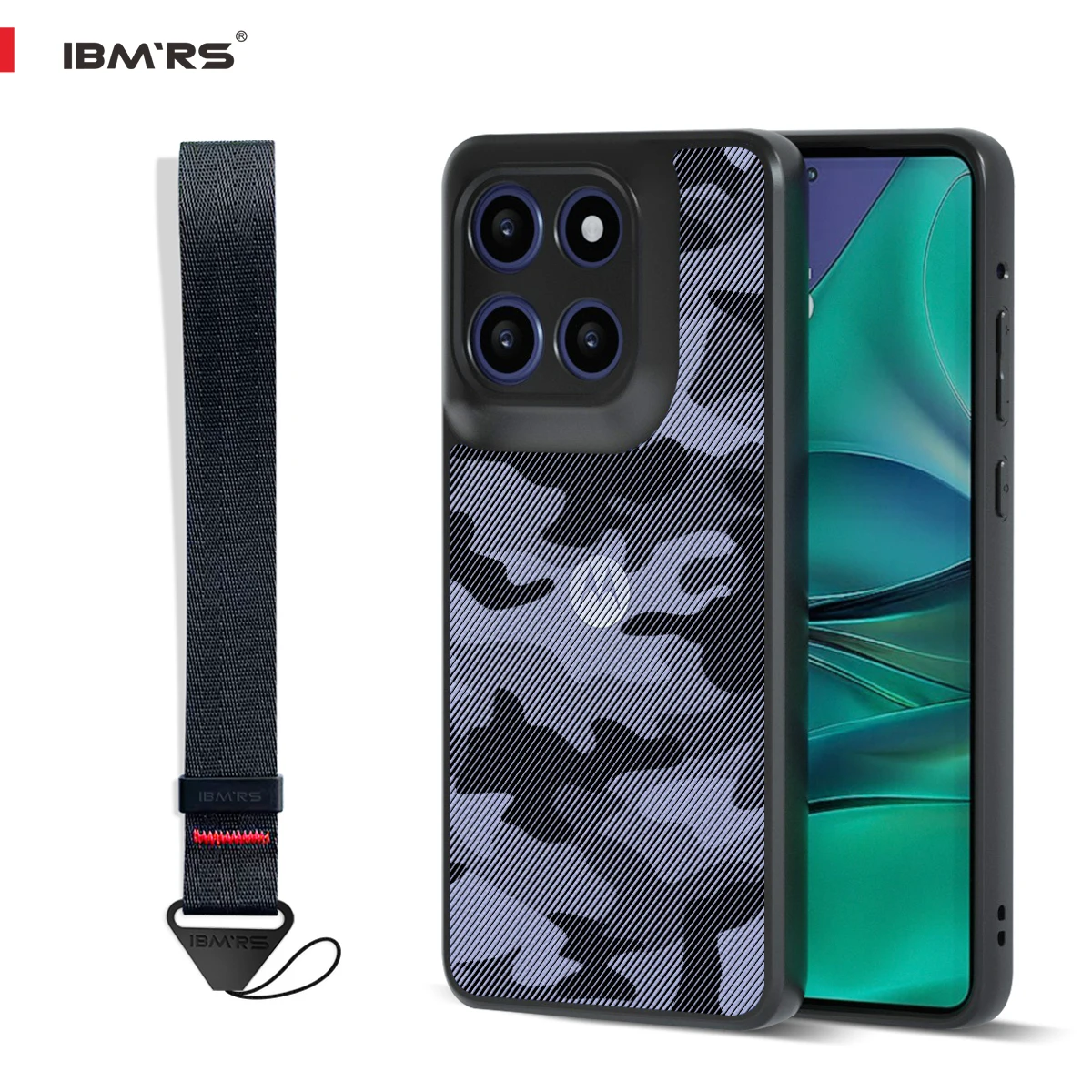 

for Motorola Moto G Stylus 5G (2025) Case Army Camo Shockproof Cover with Wrist Strap & Lanyard