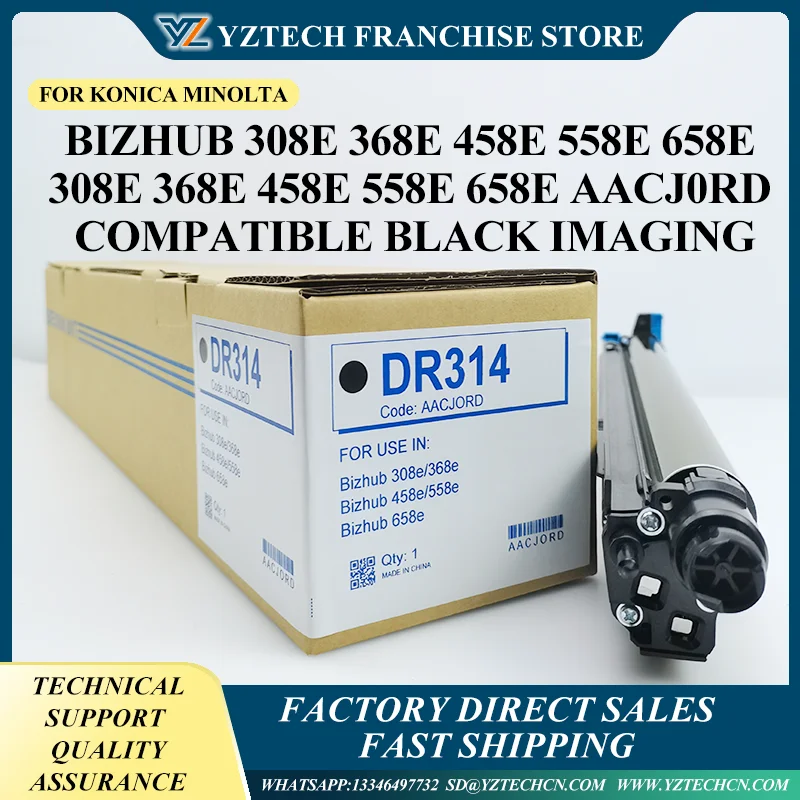 

DR-314 AACJ0RD For Konica Minolta Bizhub 308e 368e 458e 558e 658e Black Drum Unit 130,000 Pages