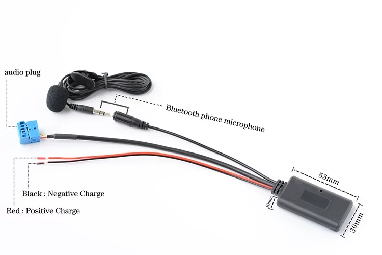 Car Bluetooth Aux-In Harness Mic Kit Wireless Audio Play Handsfree Calling Adapter Fit For Mercedes Benz Comand Radio