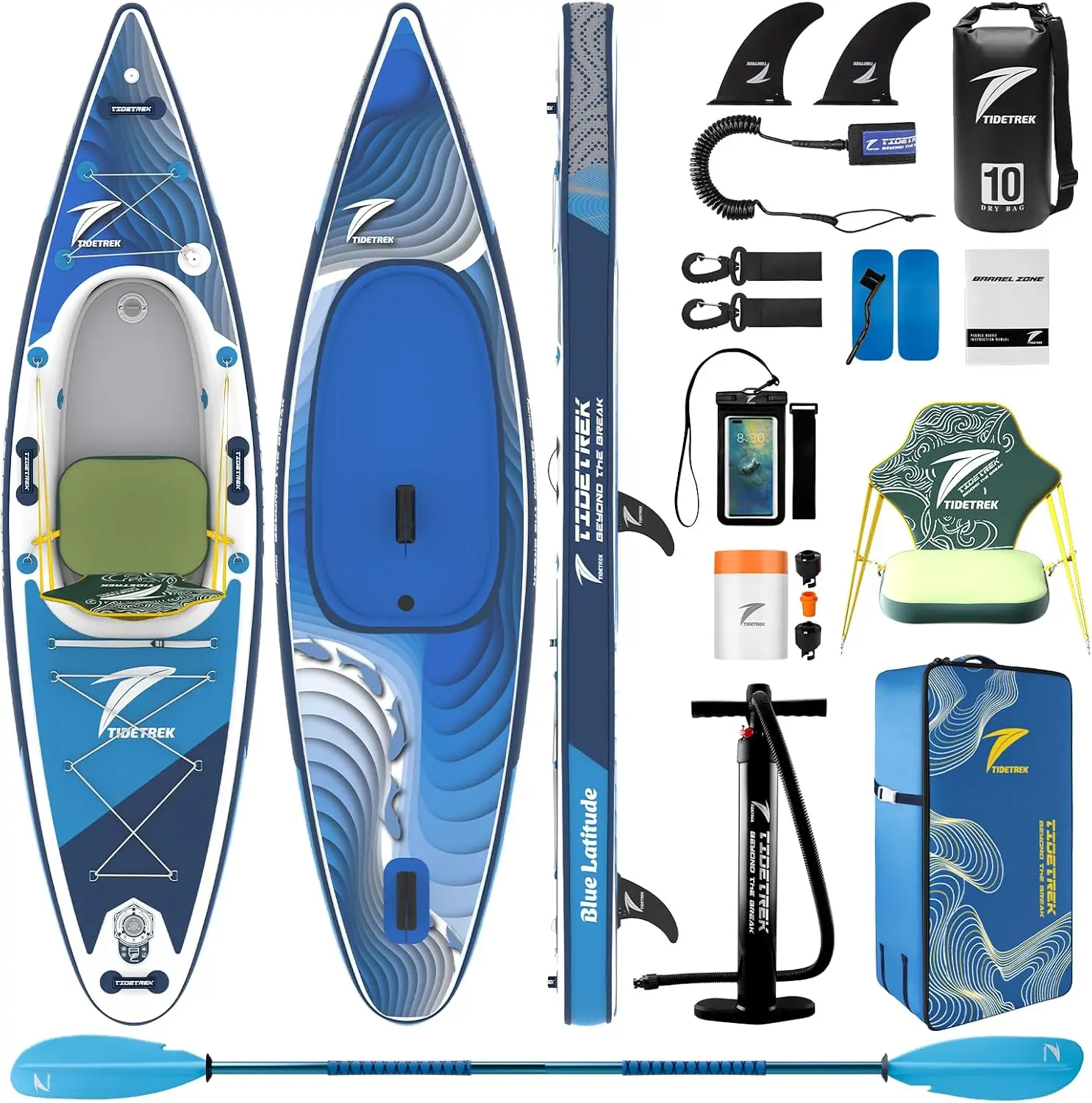 Inflatable Touring Kayak with Waterproof Seat & Premium Accessories, 11'3