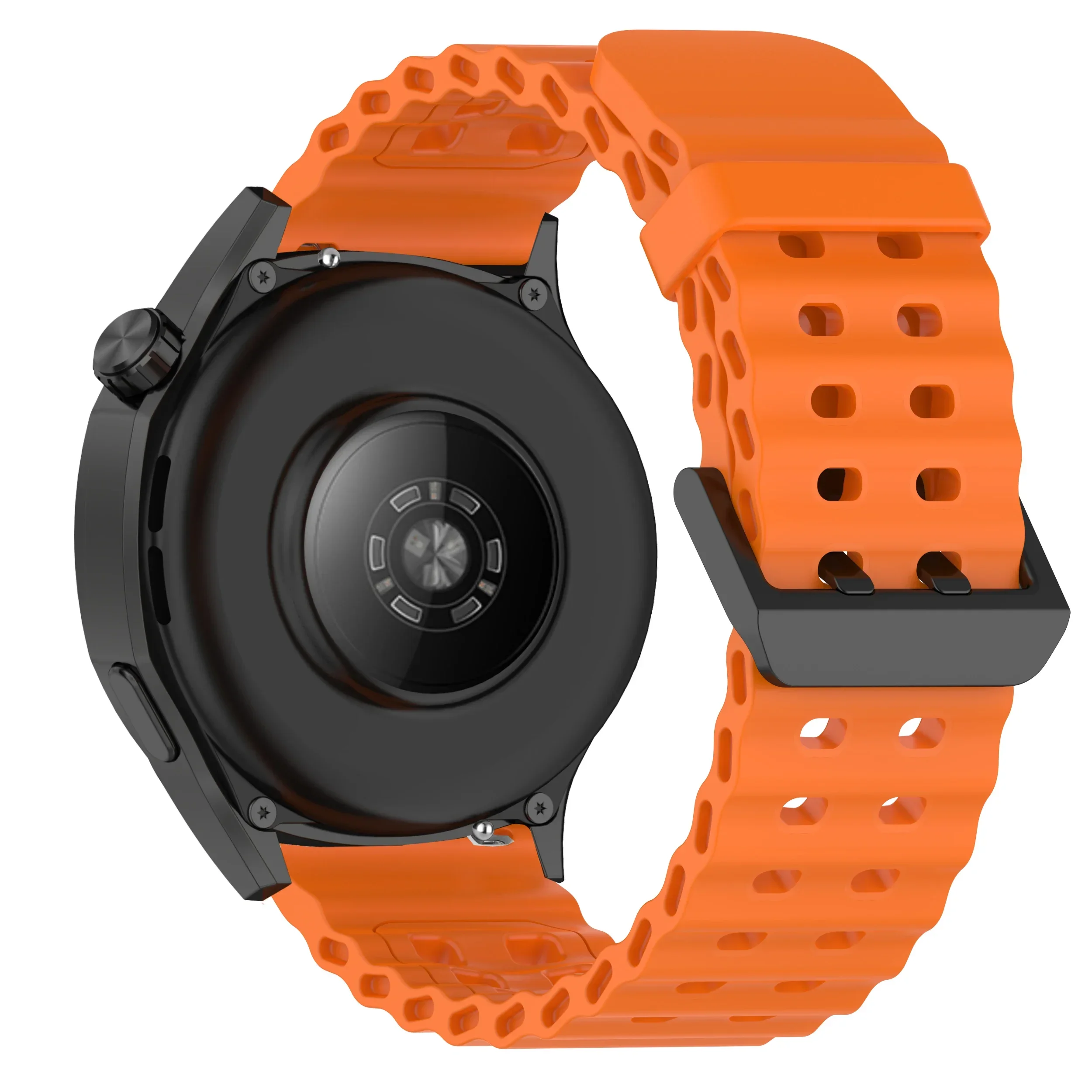 22 mm Ocean-Silikonarmband für Amazfit Active Max/Balance 2/Bip 6 5/GTR 4 3 2 2e/Stratos 3 2/Cheetah Round-Pro/Pace Zweifarbiges Armband – Detail 14