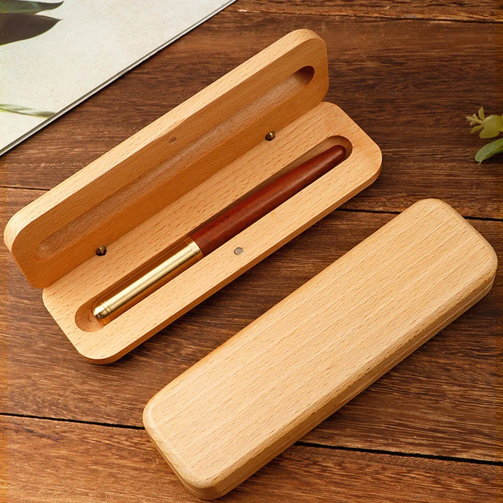 

Wooden Pen Organizer Single Pen Presentation Case Empty Gift Box For Ink Pens Pencil Holder Display Storage Container Business